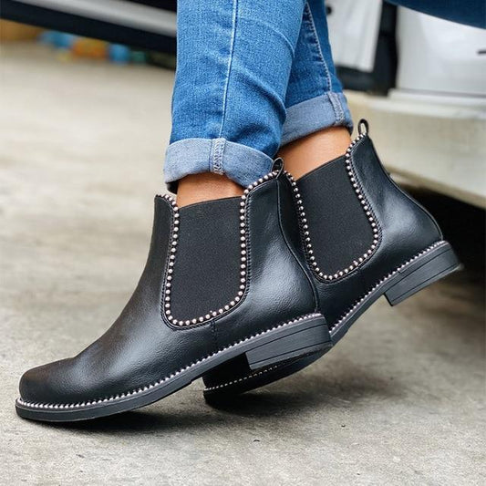 Botas Martin para Mujer con Suela Gruesa y Perlas