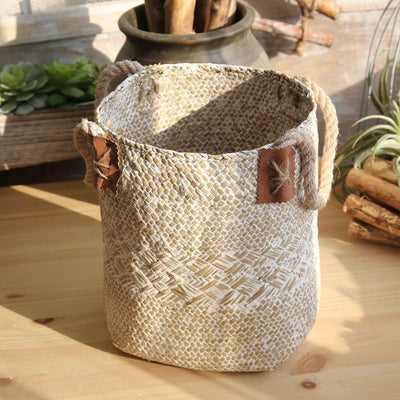 Cesta de Flores Tejida a Mano en Ratán - Image 3
