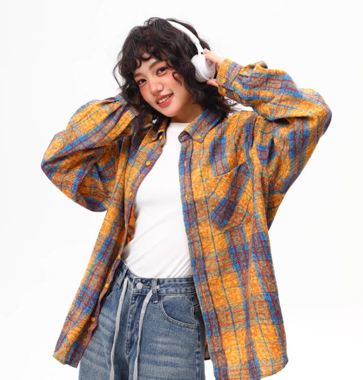 Camisa a Cuadros para Mujer Primavera y Otoño - Image 4