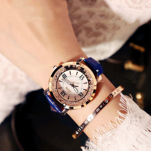 Reloj de Moda Coreana para Mujer con Cristales Brillantes - Estilo Retro Estudiantil - Image 9