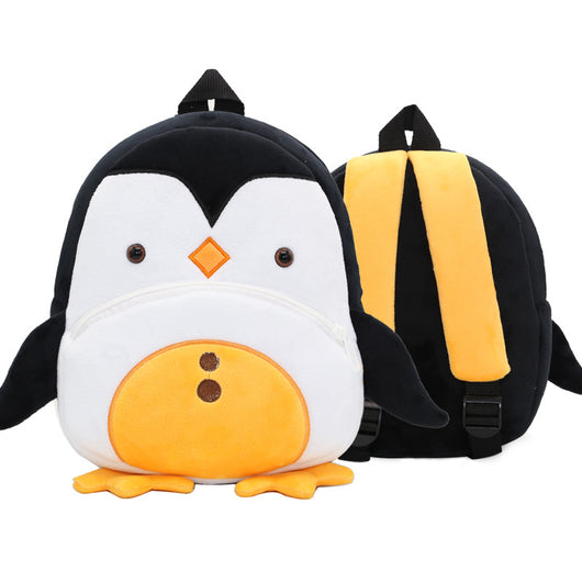 Cute green plush dinosaur backpack with red spikes, a blue front pocket, and yellow horn, for kindergarten children. - Image 18