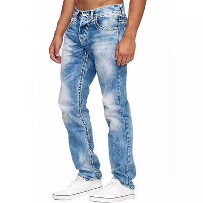 Jeans Rectos Clásicos para Hombre - Estilo Europeo y Americano - Image 5