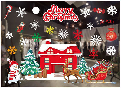 Pegatinas Navideñas para Ventanas en Colores Festivos - Image 8