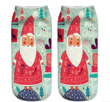 Calcetines Deportivos Navideños Cortos con Impresión 3D - Image 3