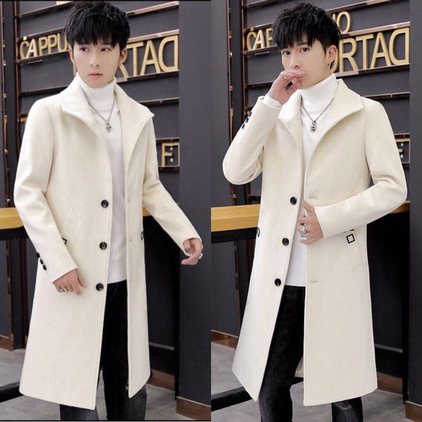 Abrigo Tipo Gabardina de Largo Medio para Hombre
