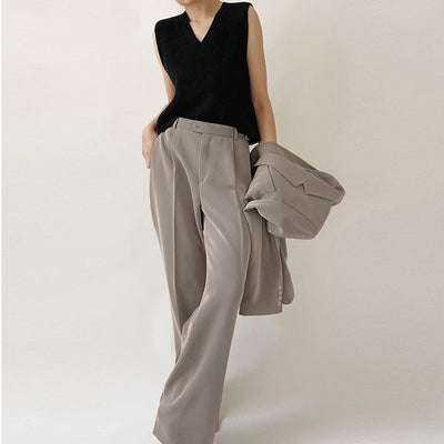 Pantalones Cómodos de Corte Relajado para Mujer - Negro Versátil - Image 10