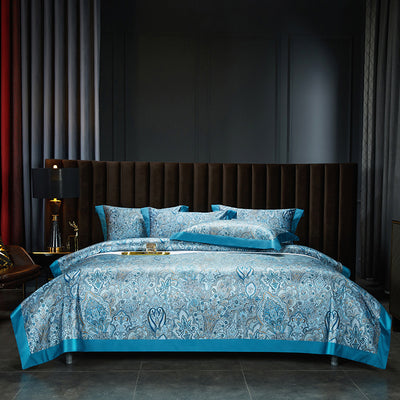 Juego de Cama 140 Algodón Satinado Estampado Digital 4 Piezas - Image 10