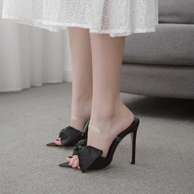 Tacones Stiletto Puntiagudos con Lazo para Mujer - Diseño Net Red - Image 5