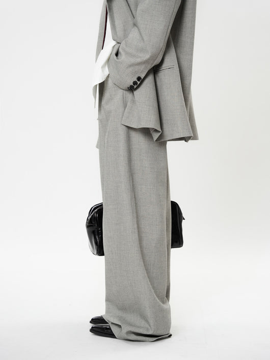 Pantalones Casuales Rectos con Corte Vertical y Acabado Liso - Image 41