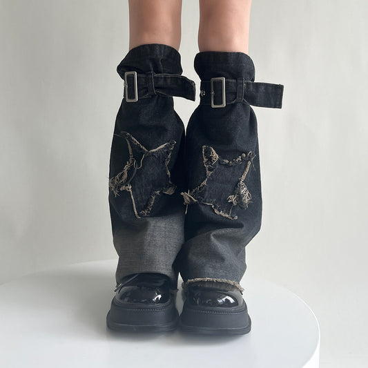 Calcetines Térmicos Denim Lavado Diseño Hot Girl - Efecto Reductor