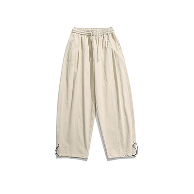 Pantalones Casuales Básicos de Color Sólido Estilo Retro Japonés - Image 9