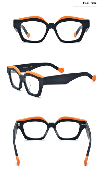 Gafas Cat Eye con Bordes Gruesos Bicolor - Image 15