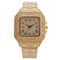 Reloj Elegante para Mujer con Diamantes Cuadrados y Degradado Romano