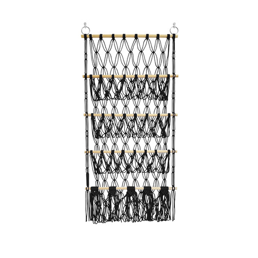 Organizador de Almacenamiento Tejido de 4 Niveles con Red de Bolsillo - Image 12