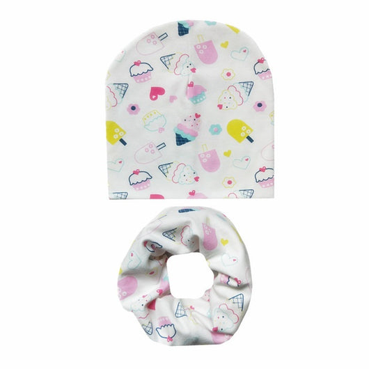 Conjunto Infantil de Gorro y Bufanda de Algodón con Estampados Divertidos - Image 3