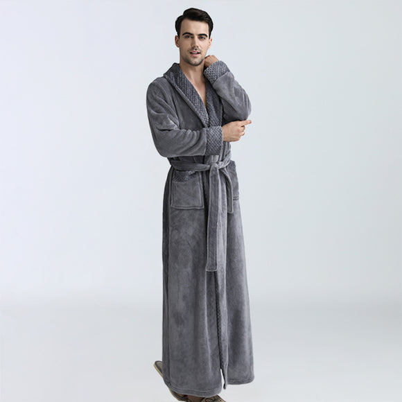 Pijama Térmico Coral para Hombre - Bata de Casa Acogedora y Abrigada