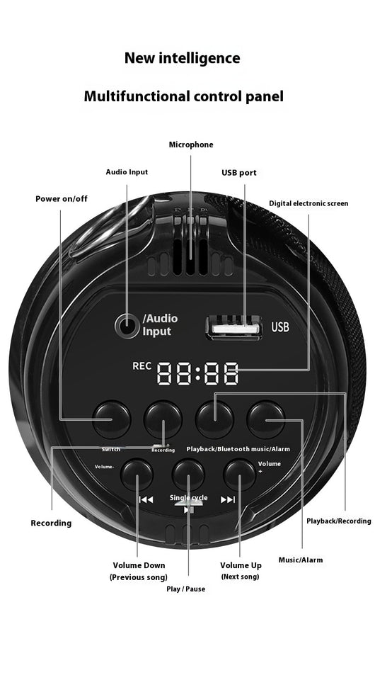 Altavoz Portátil de Alta Potencia con Grabación y Carga - Image 20