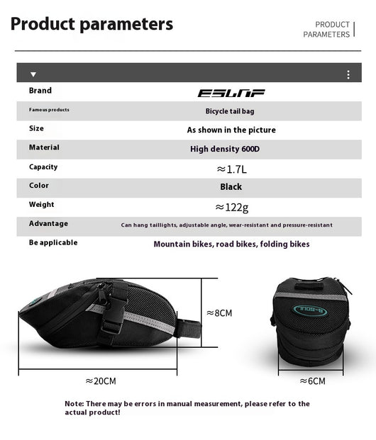 Bolsa Trasera de Liberación Rápida para Bicicleta de Montaña - Image 6
