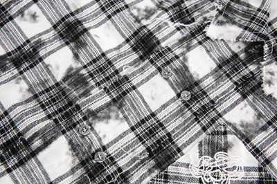 Camisa Cuadros Retro Oversize Manga Corta - Image 12