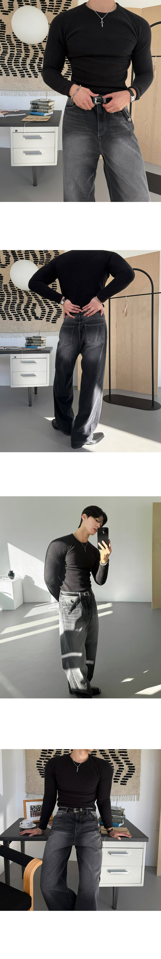 Camiseta Manga Larga Cuello Redondo Ajustada - Base Layer Otoño Hombre - Image 19