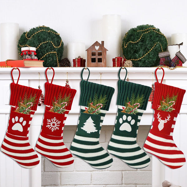 Set de Calcetines Navideños Gatos y Perros en Bolsa Regalo