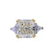 New European And American Estilo High Carbon Diamond Ring Blanco G Tamaño 5