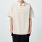 Polo Manga Corta Textura Waffle Oversize para Hombre 240g