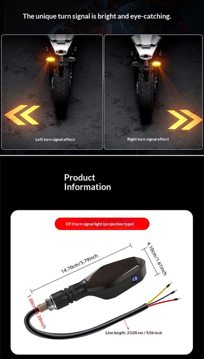 Luz Trasera LED Multicolor 12V para Motocicletas - Proyector de Alta Luminosidad con Señales de Giro - Image 12