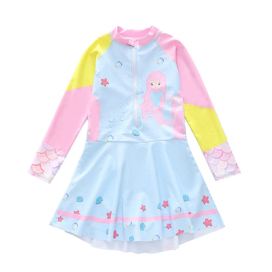Traje de Baño Infantil Estilo Vestido con Mangas Largas - Image 7