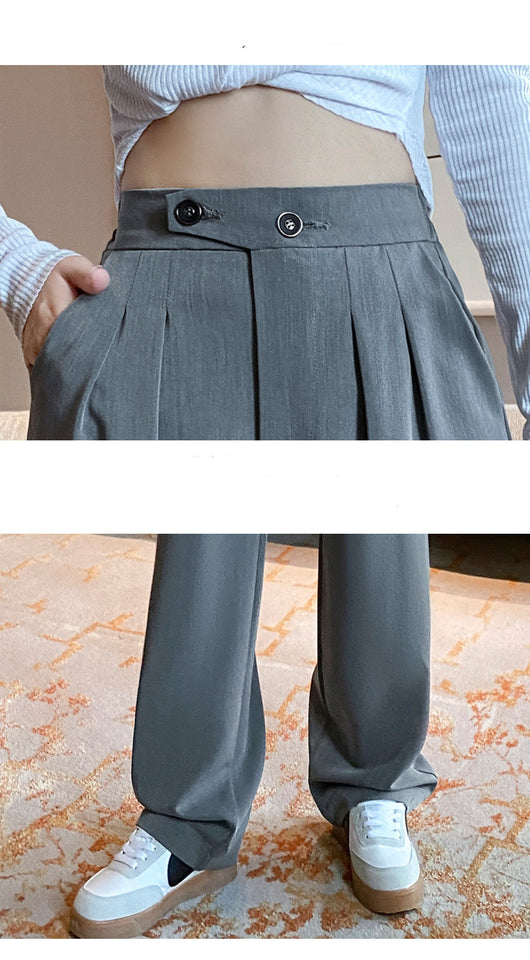 Pantalón Ancho Cintura Alta con Drapeado Elegante - Image 15