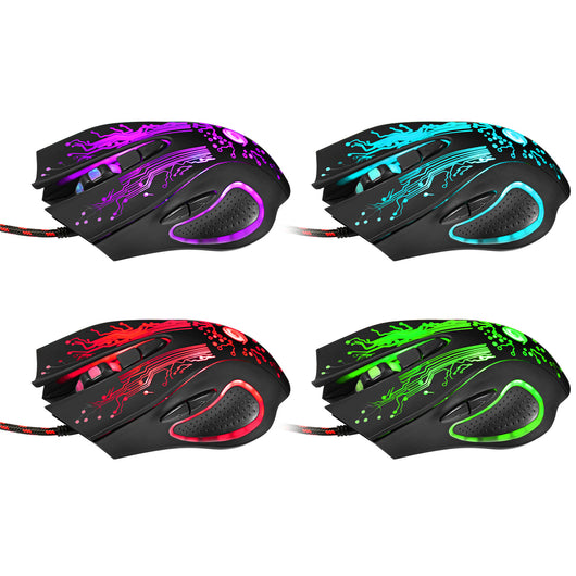 Ratón Gaming USB 5500 DPI con 7 Botones, Retroiluminación LED y Diseño Ergonómico - Image 5