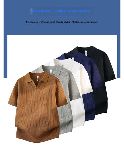 Camisa Casual Slim Fit Cuello Solapa Manga Corta Hombre - Image 13