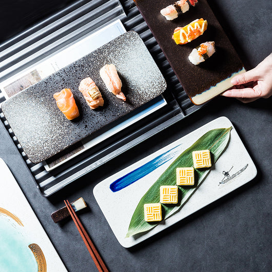 Bandeja Rectangular de Cerámica para Sushi Japonesa - Image 34