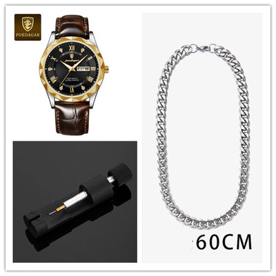 Reloj de Pulsera de Cuarzo Luxury para Hombre con Correa de Cuero - Image 57