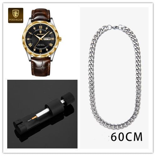 Reloj de Pulsera de Cuarzo Luxury para Hombre con Correa de Cuero - Image 57