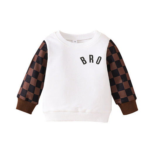 Sudadera a Cuadros de Manga Larga para Bebés y Niños Pequeños - Image 6