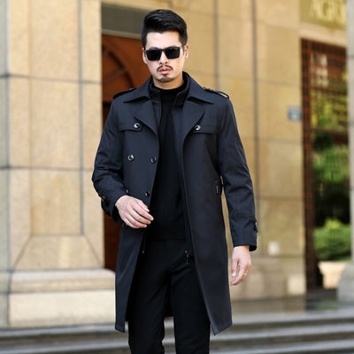 Chaqueta Cortavientos Doble Botonadura con Forro de Lana Desmontable para Hombre - Image 16