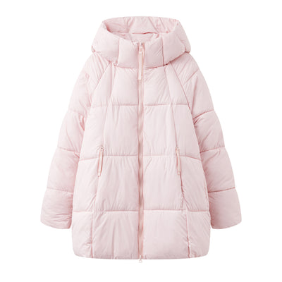 Abrigo de Plumón Suelto Grueso para Mujer - Largo Medio Invierno - Image 16