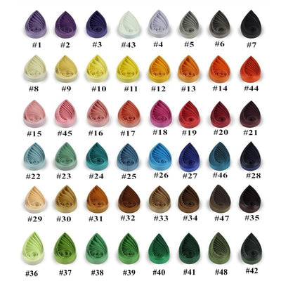 Arte de Papel Enrollado Monocromático - Tiras de Origami Color Puro