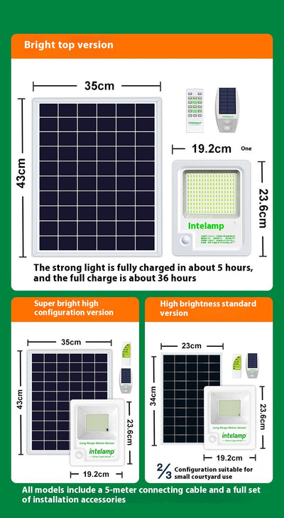 Lámpara Solar de Exterior con Sensor de Movimiento - Iluminación Ultra Potente - Image 10