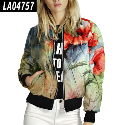 Uniforme de Béisbol para Mujer con Cuello Alzado y Estampado Floral - Image 3