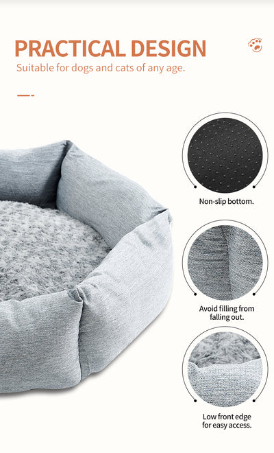 Cama Hexagonal de Terciopelo para Perros - Sofá Calmante y Acogedor - Image 13