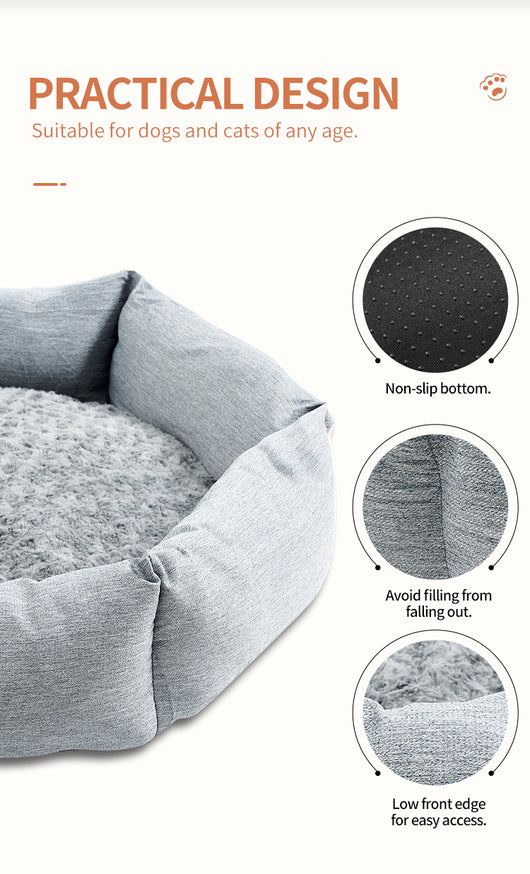 Cama Hexagonal de Terciopelo para Perros - Sofá Calmante y Acogedor - Image 13