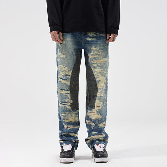 Pantalones Vaqueros Rectos Estampados con Estilo Urbano - Image 2