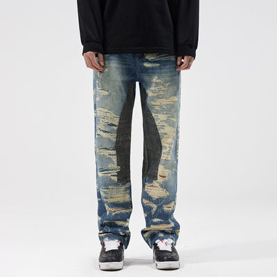 Pantalones Vaqueros Rectos Estampados con Estilo Urbano - Image 2
