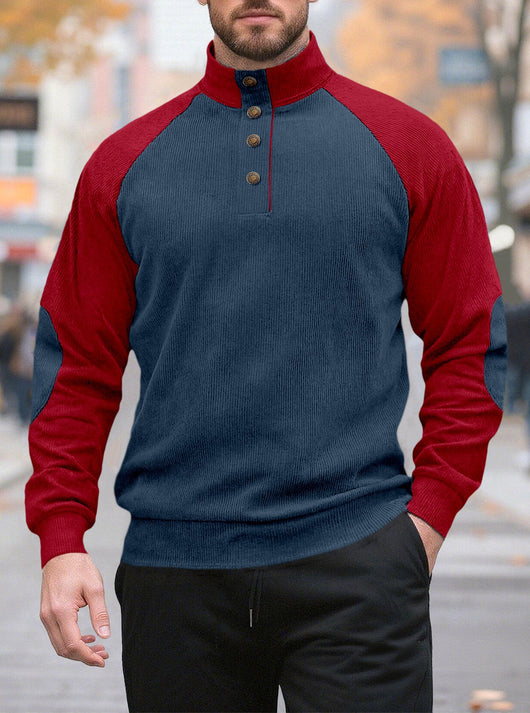 Chamarra Casual Raglan para Hombre - Cuello Alto Suelto Primavera Otoño - Image 18