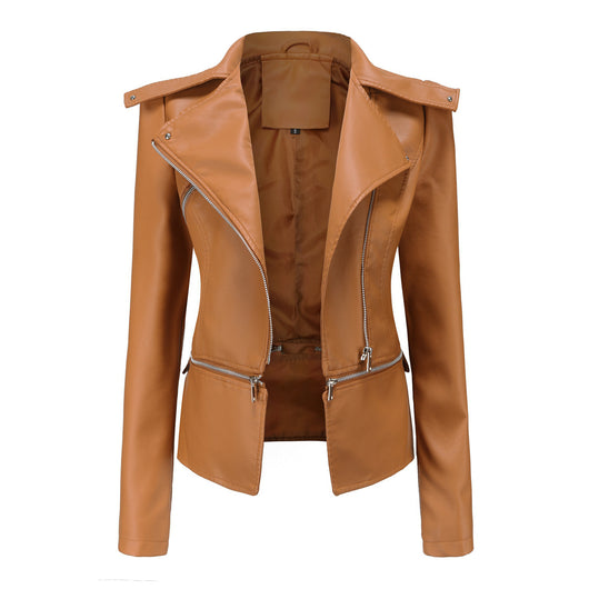 Chaqueta de Cuero para Mujer Desmontable Primavera Otoño - Image 5