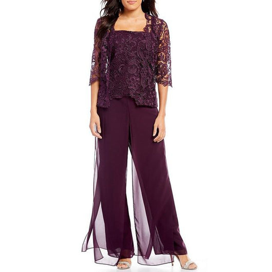 Conjunto Elegante Mujer con Blazer de Encaje Calado - Image 8