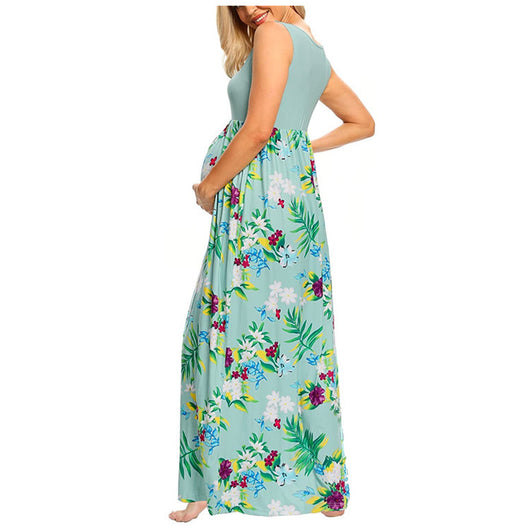 Vestido de Maternidad con Estampado y Costura Clásica - Image 12