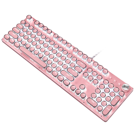 Teclado Mecánico Steampunk con Diseño de Máquina de Escribir - Image 5